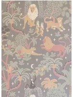 Majvillan Carta da parati Jungle Glow - Twilight Grey