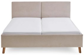 Letto matrimoniale imbottito beige con rete inclusa 180x200 cm Piano – Meise Möbel