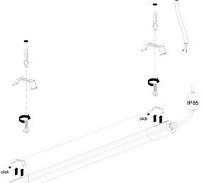 Lampada LED sottopensile LED/36W/230V 4000K 120 cm nero