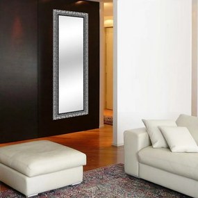 Specchio Matteo rettangolare in legno argento 58 x 143 cm