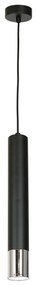 Lampadario a sospensione con filo NEST 1xGU10/8W/230V nero/cromo lucido