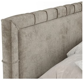 Letto boxspring beige con spazio contenitivo 180x200 cm Voyage - Maison de Rêve