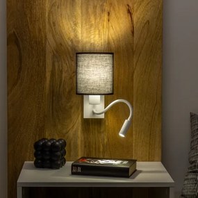 Brilagi - Applique a LED NUBILA 1xE27/25W/230V + LED/3W bianco/nero