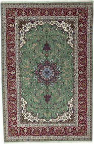 Isfahan Tappeto persiano 160x250 Verde (Iran) Annodato A Mano