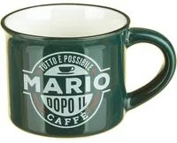 Tazzina caffè con nome Mario in gres porcellanato