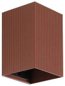 FARO 40537 - Applique SOLE 1xGU10/8W/230V color mattone ondulato quadrato