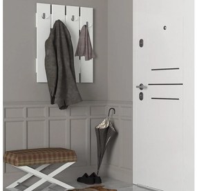 Appendiabiti da parete ANITA 80x64,7 cm bianco