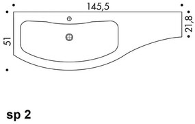 Lavabo a incasso rettangolare Jolly H 20 cm in resina bianco