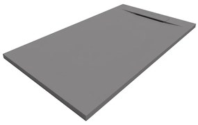 Piatto doccia SANYCCES in resina Siena grigio L 70 x L 120 cm opaco effetto pietra