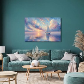 Quadro su tela – Barca a vela su mare calmo