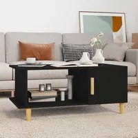 Tavolino da Salotto Nero 90x50x40 cm in Legno Multistrato cod mxl 26069