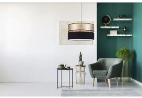 Lampadario su filo LIMA 1xE27/60W/230V dorato/nero