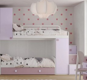 Cameretta Davide Short L.250cm a soppalco , 17 colorazioni