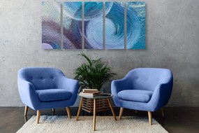 Quadri 5 pezzi – Pennellate astratte moderne