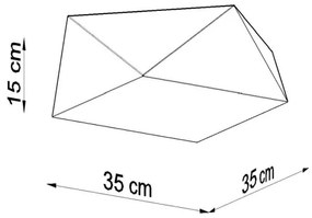 Plafoniera HEXA 2xE27/60W/230V argento