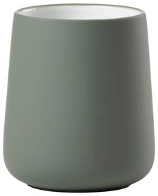 Tazza in porcellana verde per spazzolini da denti Nova - Zone