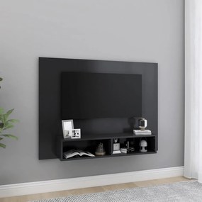 Mobile TV a Muro Grigio 120x23,5x90 cm in Legno Multistrato