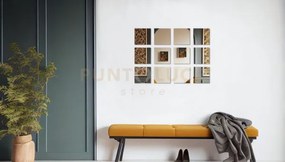 Larissa set di 12 piastrelle a specchio adesive 15x15cm