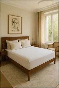 Lenzuolo con angoli bianco in cotone renforcé 200x140 cm Ranforce – Mila Home Luxury