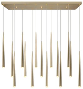 Lampadario LED dorato Cala – Trio Select