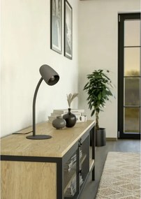 Eglo 901828 - Lampada da tavolo CARLO 1xE14/18W/230V nera