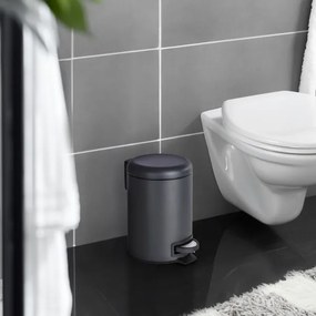 WENKO 22143800 - Cestino LEMAN 17x25 cm nero