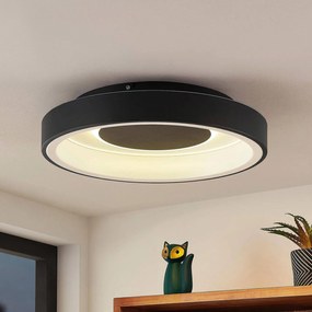 Plafoniera a LED Izan Lindby, dimmerabile, Nero, Soggiorno / Sala da pranzo, Plastica, Moderno, Plafoniera LED