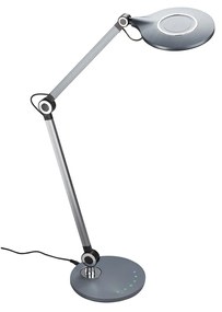 Lampada Da Tavolo Nordico Office Plastica Grigio Antracite Led 7W 3000K