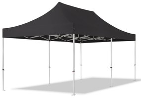 TOOLPORT 3x6m gazebo pieghevole PVC ignifugo, PROFESSIONAL alluminio, nero - (59122)