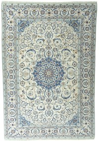 Nain Tappeto 370x250 Beige (Iran) Annodato A Mano