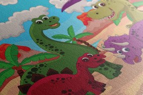 Quadro su tela – Mondo dei dinosauri