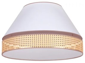 Duolla - Plafoniera AVIGNON 3xE27/15W/230V diametro 60 cm bianco/rattan