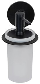 Dispenser di sapone in vetro nero opaco autoportante 150 ml Bivio - Wenko