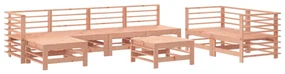 Set salotto da giardino 8 pz in legno massello di douglas