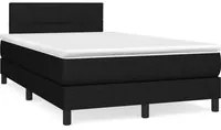 Letto a Molle con Materasso e LED Nero 120x190 cm in Tessuto 3270041