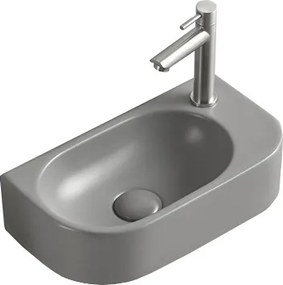 Mexen Viera lavabo da appoggio sinistro 40 x 21 cm, grigio chiaro opaco - 21274061L