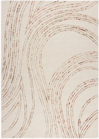 Tappeto in lana fatto a mano con motivo in rilievo Abstract Swirl