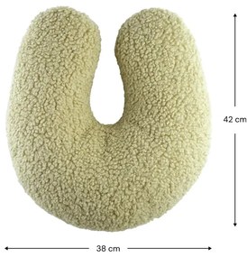 Cuscino per divano da bambini verde con rivestimento in bouclé U – Wigiwama