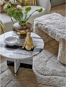 Tavolino da salotto rotondo bianco e nero in marmo ø 61 cm Rosito – Bloomingville