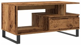 Tavolino da salotto legno antico 90x49x45 cm legno multistrato