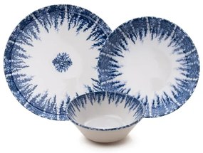 Servizio da tavola 12 pezzi, porcellana, bianco/blu