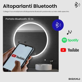 Specchio rotondo con luce LED E1