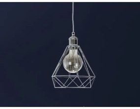 Lampadario a sospensione con filo 1xE27/60W/230V diametro 22 cm cromo lucido