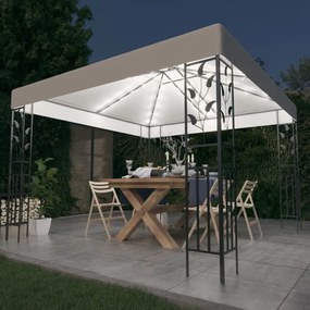 Gazebo Con Luci Led A Stringa 3x3 M Bianco /