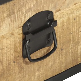 Tavolino da salotto 70x50x33 cm in legno massello di mango