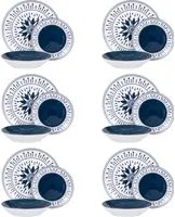Servizio 18 piatti porcellana Mistral blu