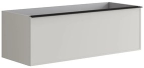 Mobile da bagno sotto lavabo Pixel frame grigio laccato opaco L 120 x H 40 x P 45.5 cm 1 cassetto, lavabo non incluso