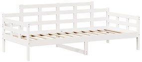Dormeuse con tetto 90x200 cm bianco in legno massello di pino