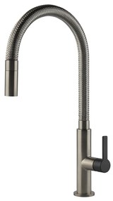 Miscelatore Cucina con Canna Girevole E Doccetta Estraibile Mono Getto Finox Nero Opaco Mesh 60003 Gessi