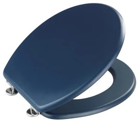WENKO 25172100-WC sedile WC PRIMA 37x41 cm blu/argento